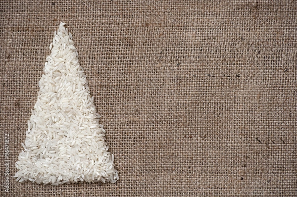 Obraz Christmas tree on sack background