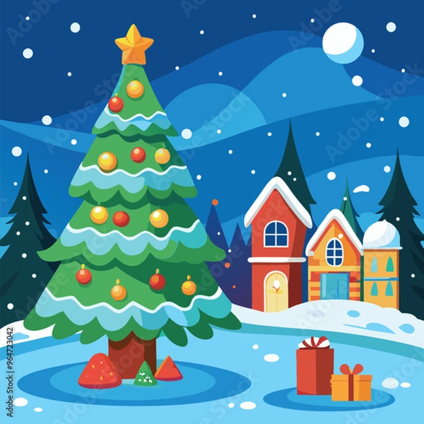 Obraz a collection of christmas decorations including a bear, a christmas tree, and a bear