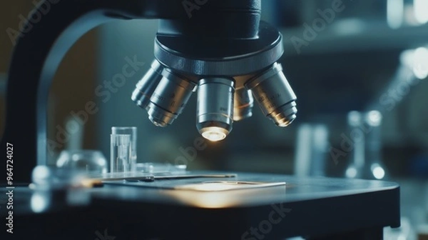 Fototapeta Laboratory Microscope in Use