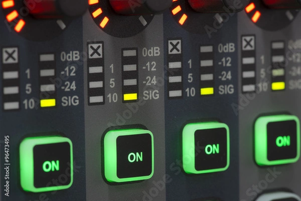 Obraz Sound system control panel.
