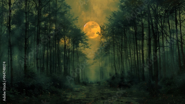 Obraz forest in the night