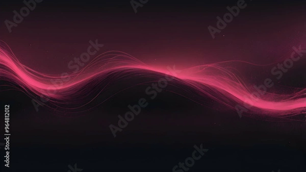 Fototapeta A dark, black and deep pink gradient background with subtle glowing effects. Use as wallpaper or graphic resource