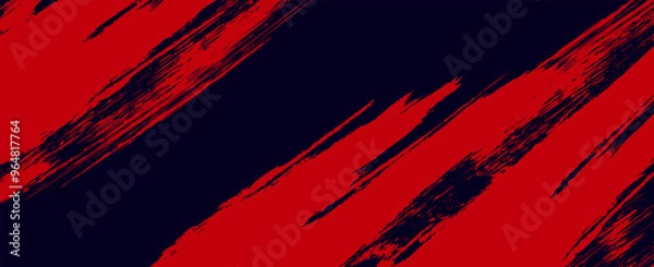 Fototapeta Halftone dots red and blue color pattern gradient grunge texture background. Dot pop art comic sport style vector illustration. grunge vector dots