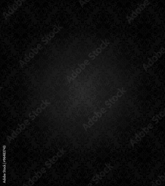 Obraz Black seamless pattern