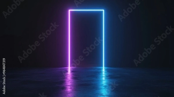 Fototapeta Neon Light Frame