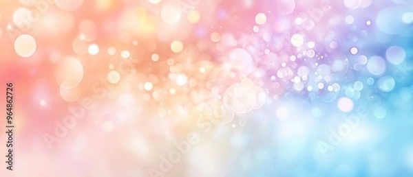 Obraz Abstract pastel bokeh background with colorful lights