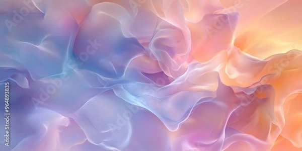 Fototapeta Abstract background with soft, flowing, colorful fabric.