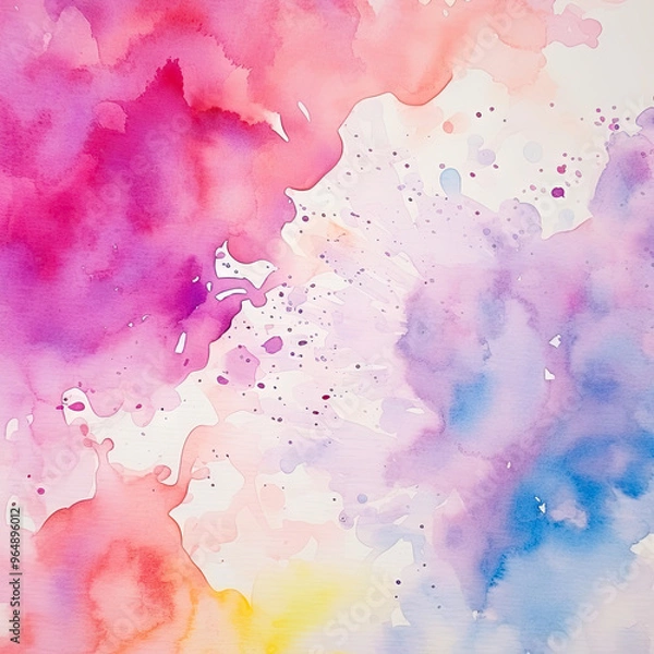 Fototapeta Abstract watercolor splash with paper texture