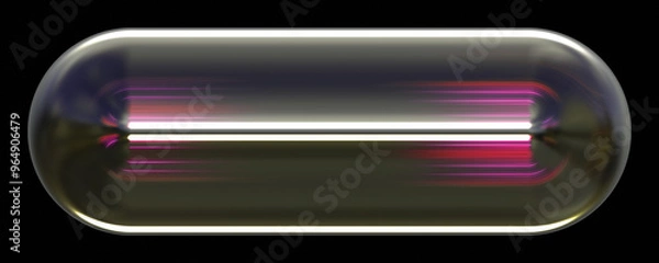 Obraz Fantastic illustrated 3D glass background object