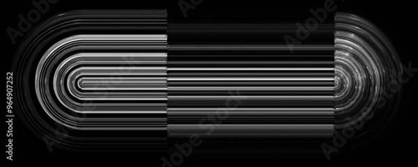 Obraz Fantastic illustrated 3D glass background object