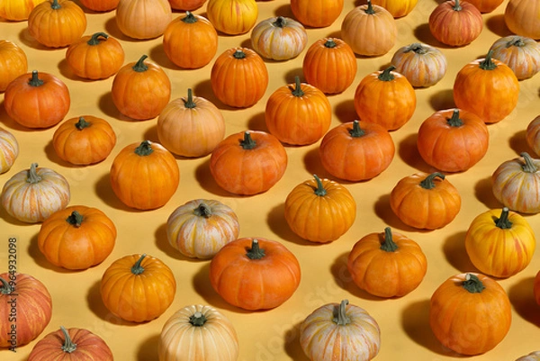 Obraz 3D Background of group of pumpkins 