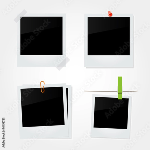 Fototapeta Template old photo frames