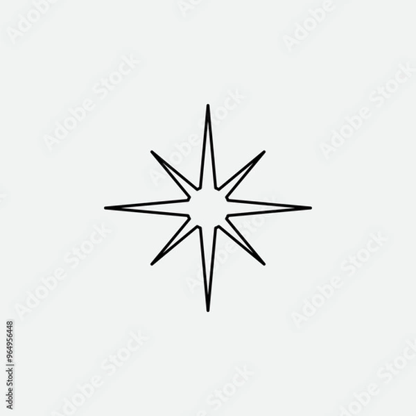 Fototapeta Sparkle Outline Vector Template
