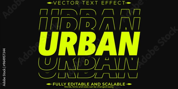 Fototapeta Sport text effect, editable stylish and gym text style