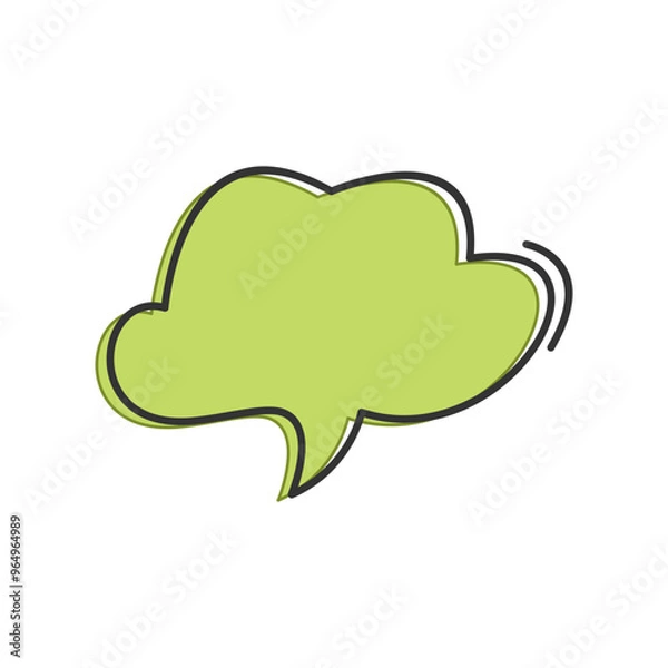 Fototapeta Speech Bubble With Line Template