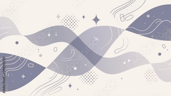 Fototapeta  a Grey and White Geometric Pattern on a Solid Background