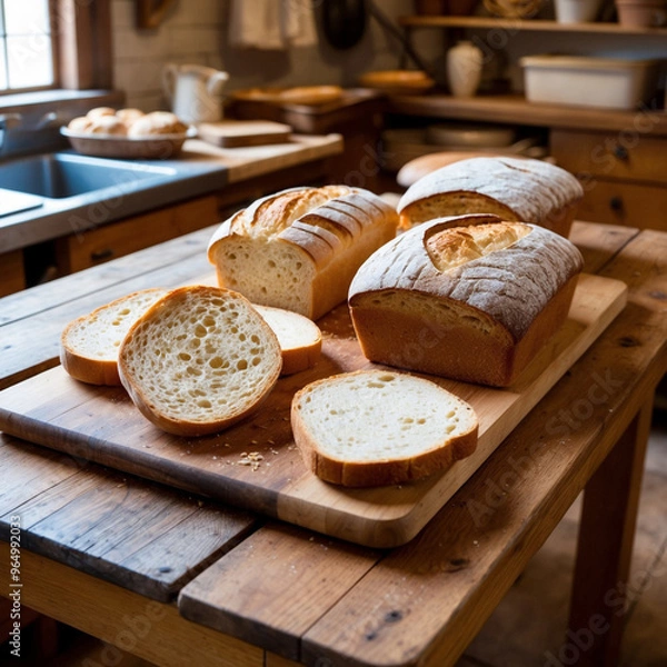 Obraz artificial intelligence realistic bread background