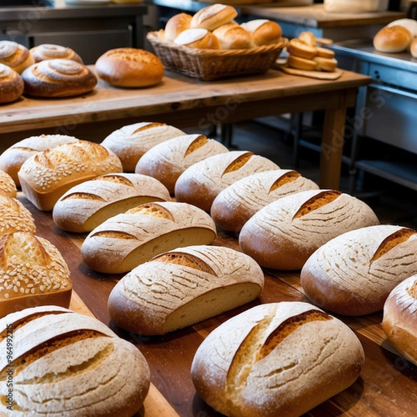 Obraz artificial intelligence realistic bread background