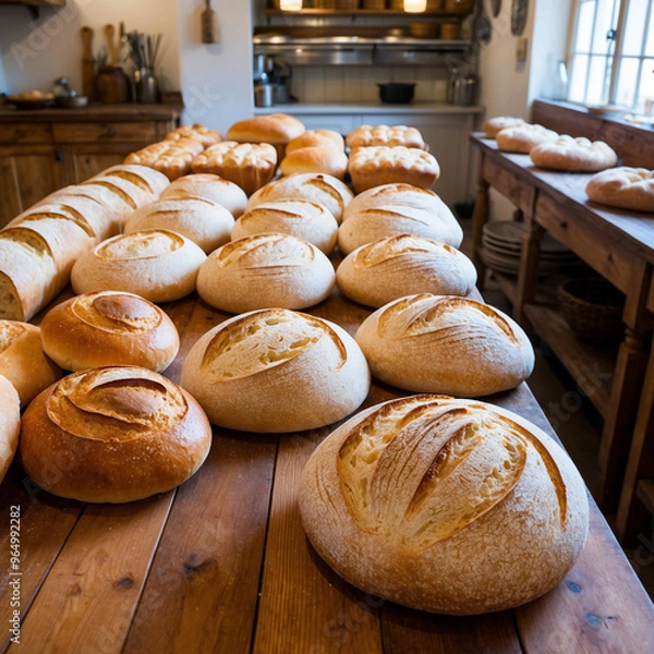 Obraz artificial intelligence realistic bread background