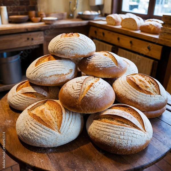 Obraz artificial intelligence realistic bread background