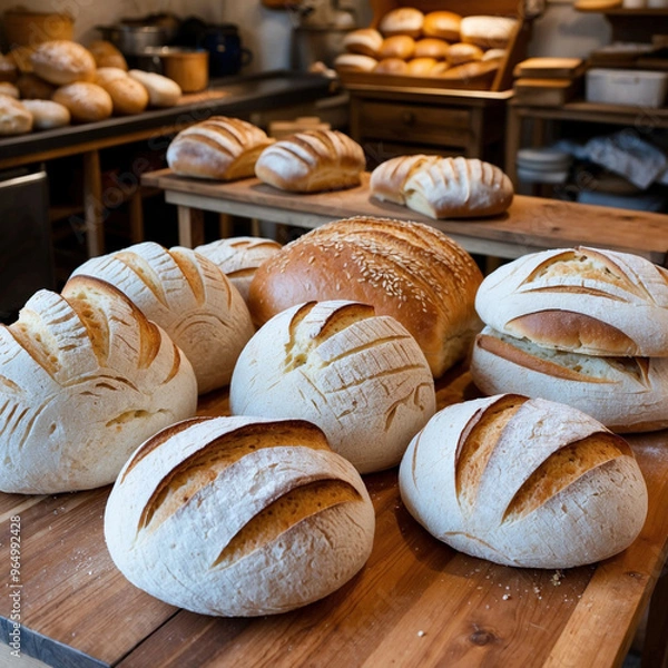 Obraz artificial intelligence realistic bread background