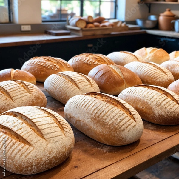 Obraz artificial intelligence realistic bread background