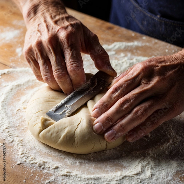 Obraz artificial intelligence realistic bread background