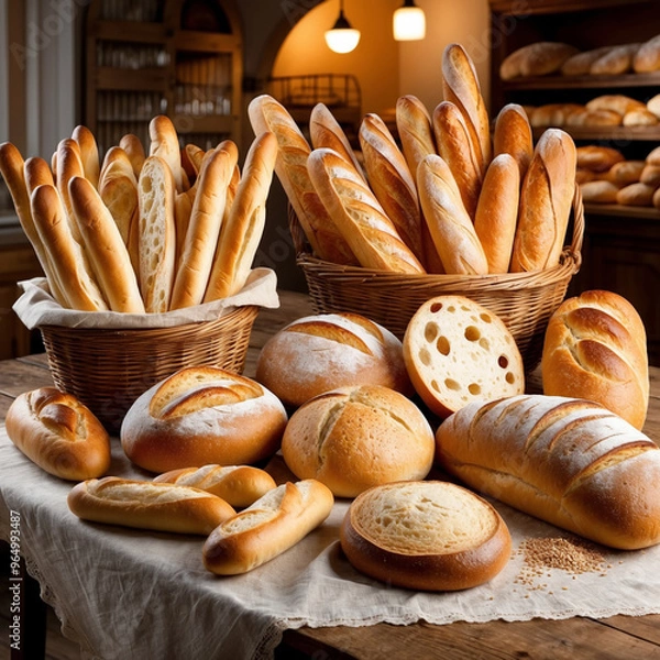 Obraz artificial intelligence realistic bread background