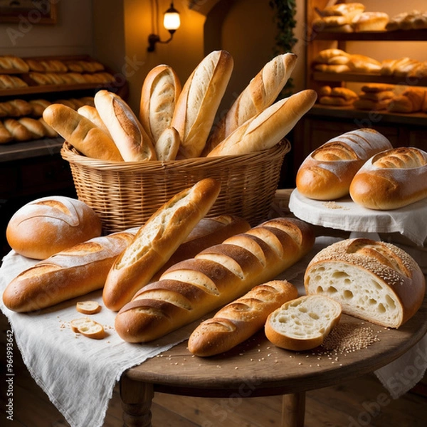 Obraz artificial intelligence realistic bread background