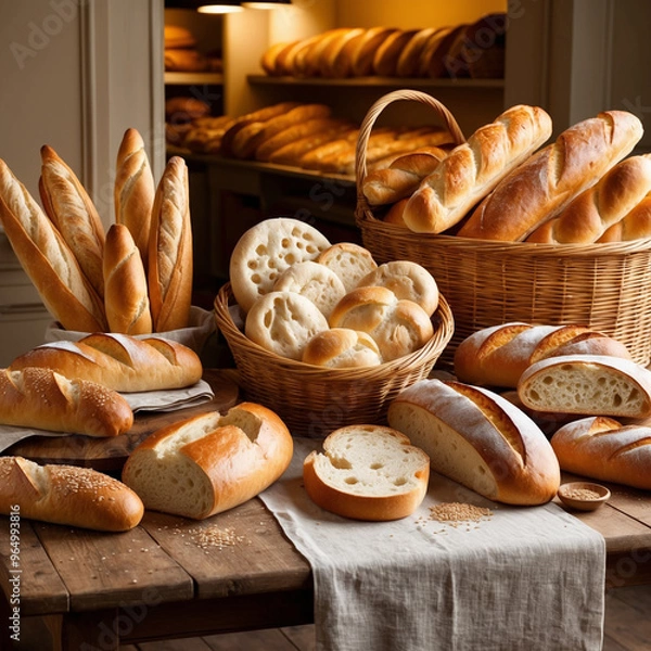 Obraz artificial intelligence realistic bread background