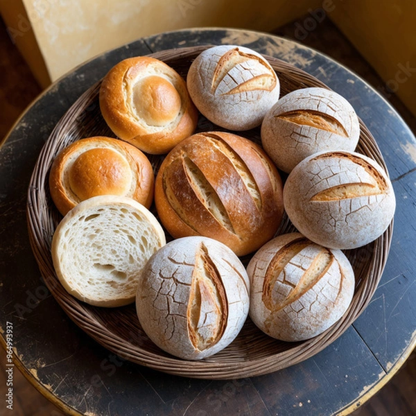 Obraz artificial intelligence realistic bread background