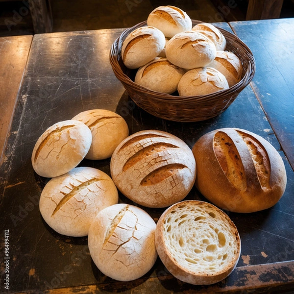 Obraz artificial intelligence realistic bread background