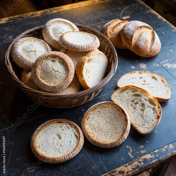 Obraz artificial intelligence realistic bread background