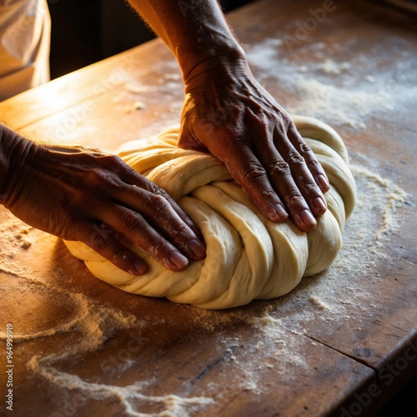 Obraz artificial intelligence realistic bread background