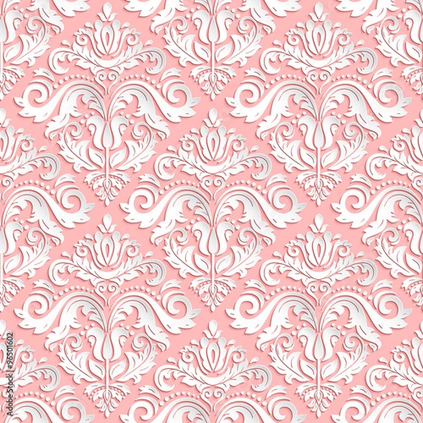 Fototapeta Seamless Oriental Pattern With 3D Elements