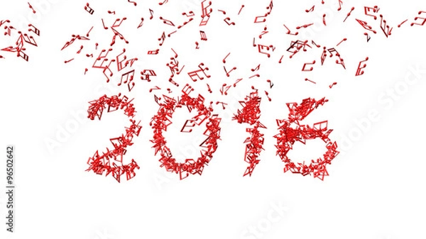 Obraz New year 2016 made from the notes 