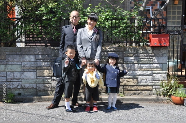 Obraz 入学式　家族写真　記念写真　卒園　卒業