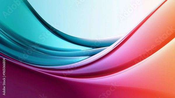 Fototapeta 3D render abstract waves background