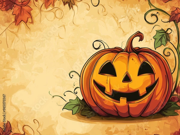 Fototapeta halloween background with pumpkin