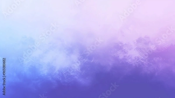 Fototapeta A soft, abstract background with a gradient of blue, purple, and white, resembling clouds or fog.