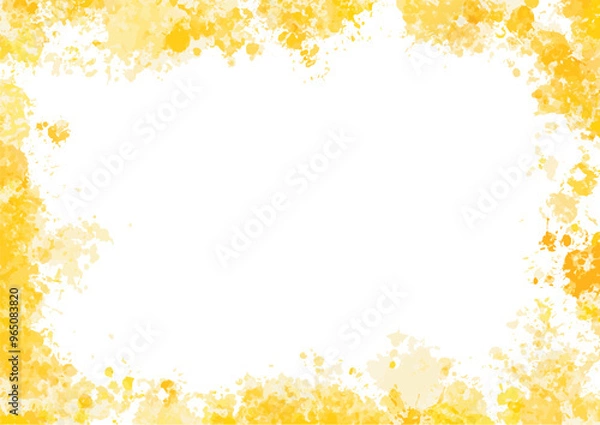 Fototapeta インクのフレーム　黄色