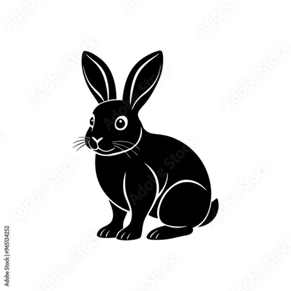 Obraz rabbit silhouette vector illustration sublimation