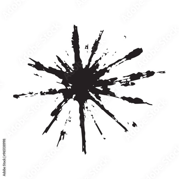 Obraz Black brush stroke set isolated on background. Paint brush stroke vector for ink paint, grunge design element, dirt banner, watercolor design, dirty texture. Trendy brush stroke, vector illustration