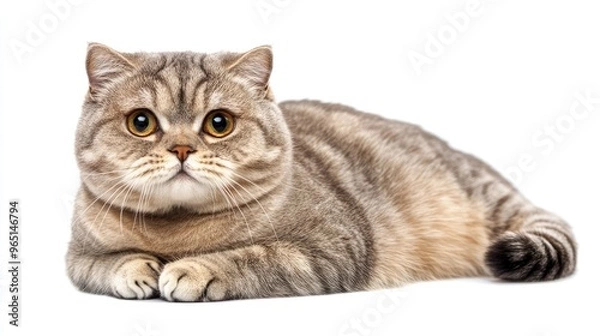 Fototapeta British cat isolated on white