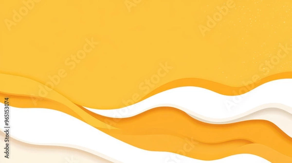 Fototapeta Sleek abstract yellow and white wave design offers a fresh backdrop for text, enhancing modern graphic layouts.