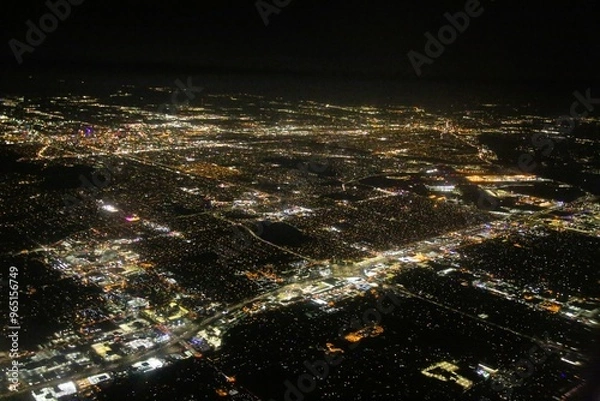 Obraz Aerial View of South Minneapolis at Night