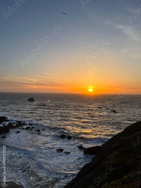 Fototapeta sunset at the beach