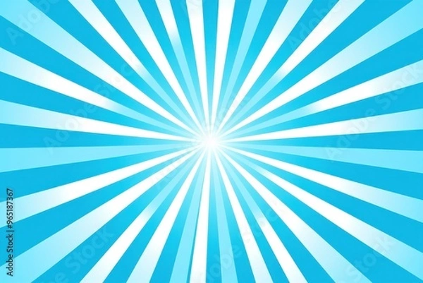 Obraz Blue sunburst background backgrounds pattern art.