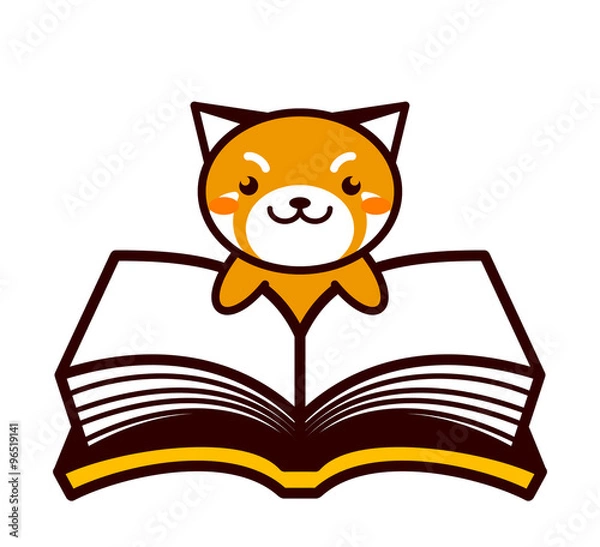 Fototapeta 読書する動物シリーズ