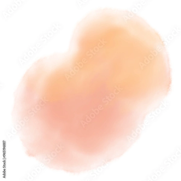 Fototapeta 赤色の水彩風にじみイラスト